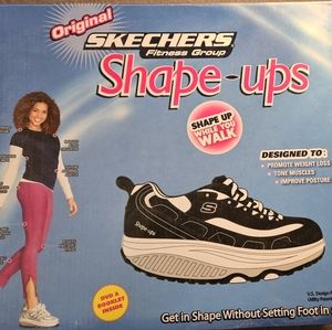 Sketchers Shape Ups, White, Woman's Size 10.
